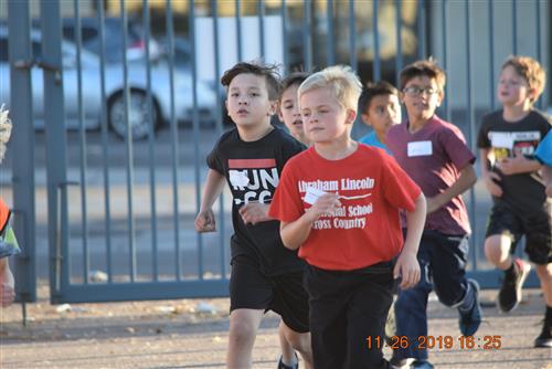 students running cross country